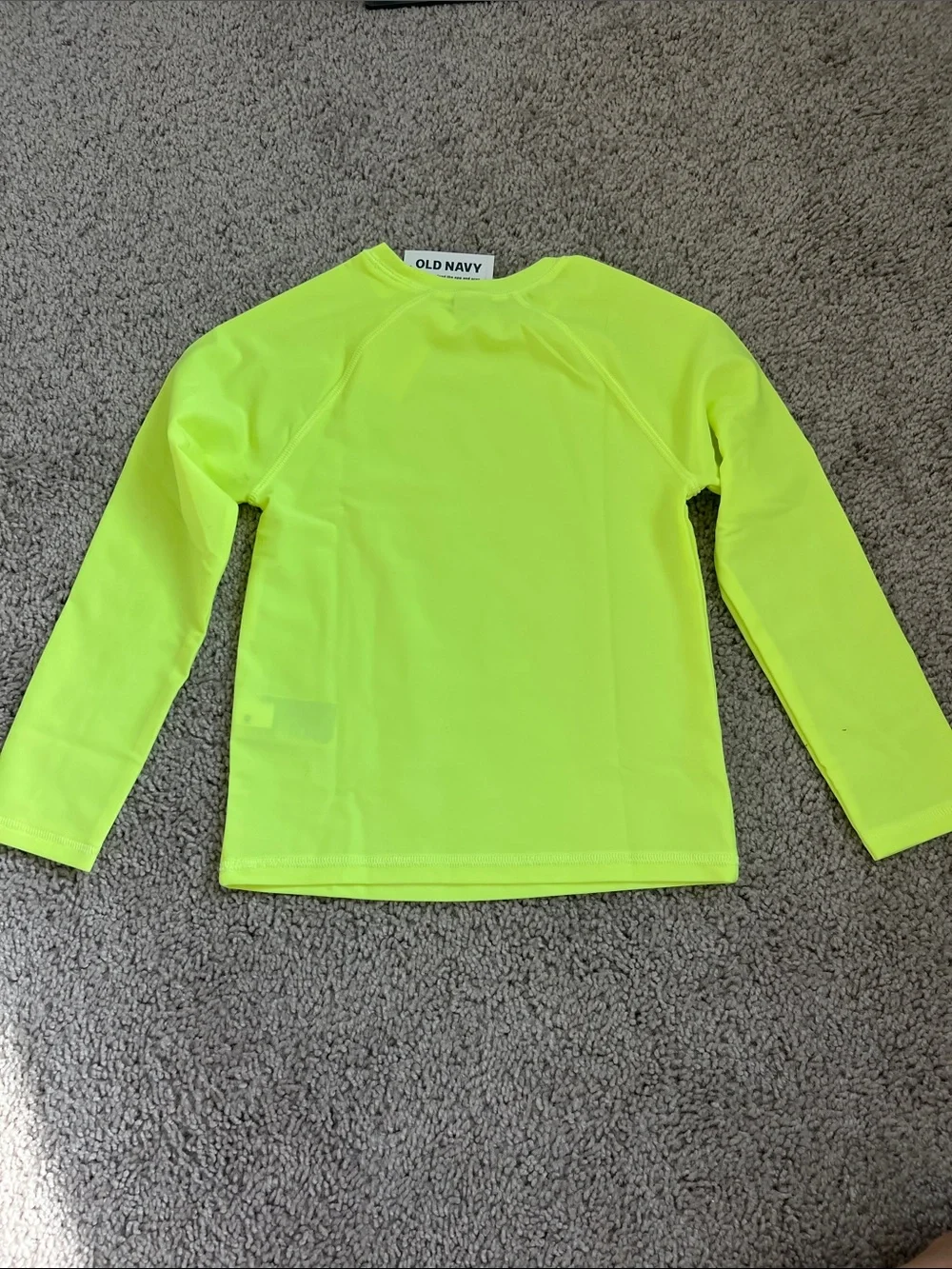 Kids Neon Yellow Long-Sleeve Performance Top